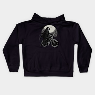 Grim Reaper Biker Gothic design Kids Hoodie